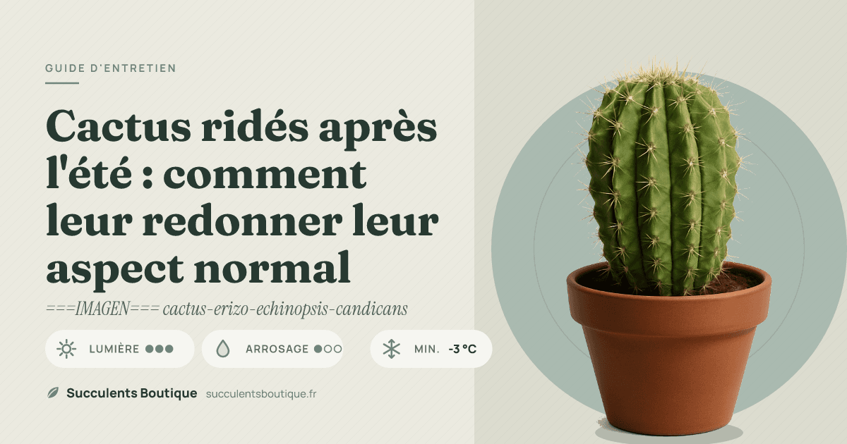 Cactus ridés après l'été : comment leur redonner leur aspect normal