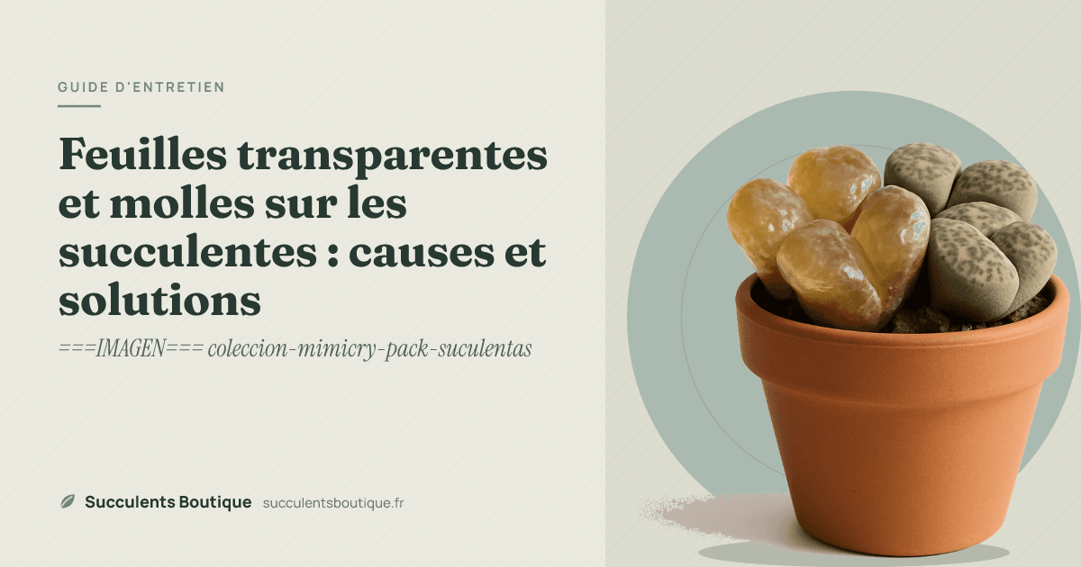 Feuilles transparentes et molles sur les succulentes : causes et solutions